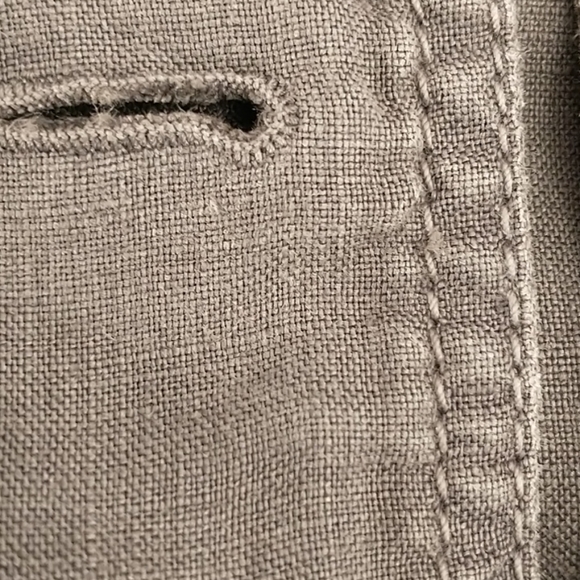 100% Linen Jacket Blazer Charcoal Gray Neutral Lightweight Casual Natural SeeMes - Picture 7 of 7